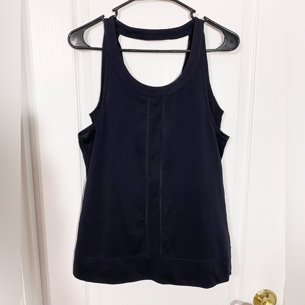 Lucy Cutout Racerback Athletic Tank Top Black Size Medium